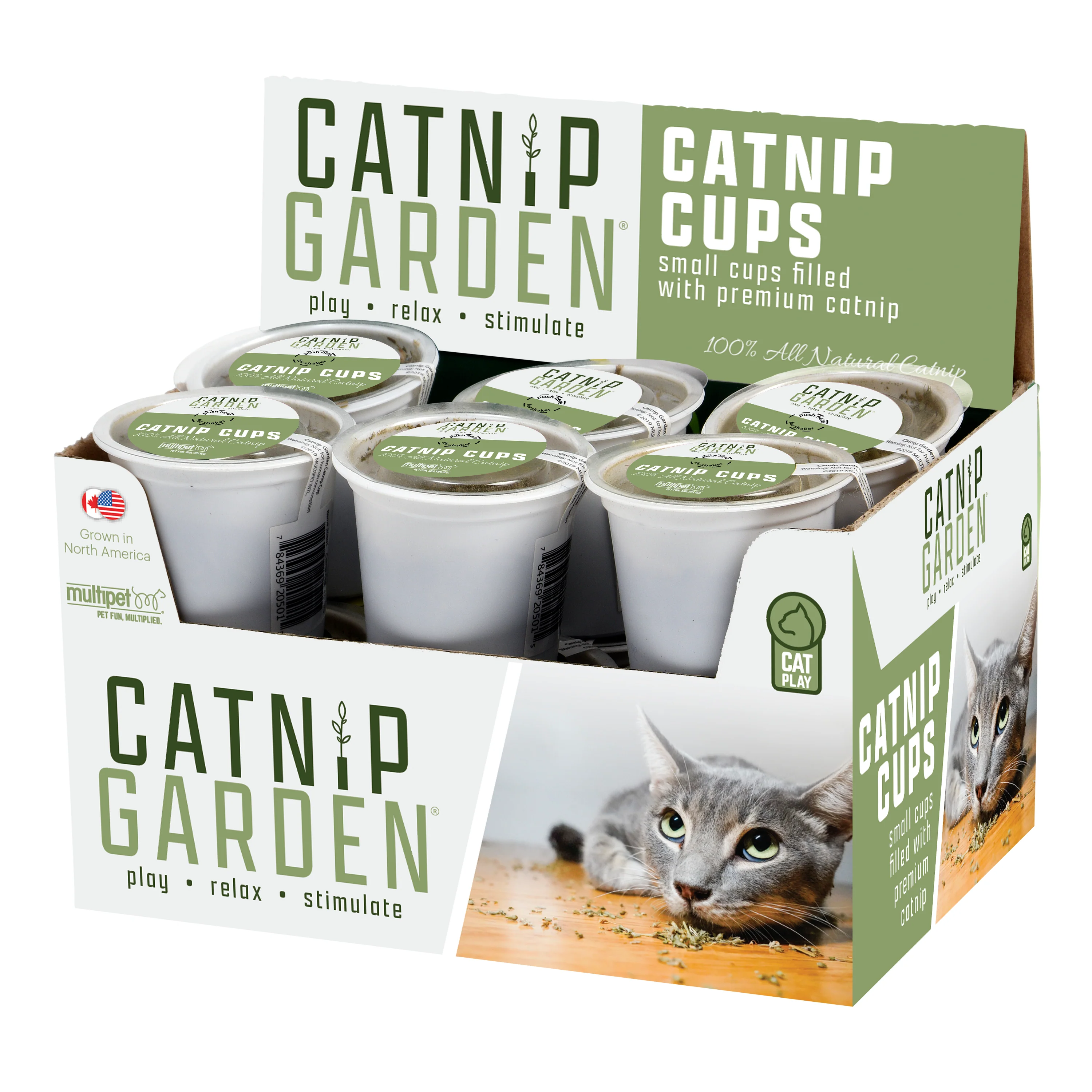 Multipet Catnip Garden North American Catnip K-Cup Box 12ea/4 g, 12 pk
