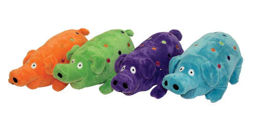 Multipet Globlets Plush Dog Toy Pig Assorted 9 in - Image 2