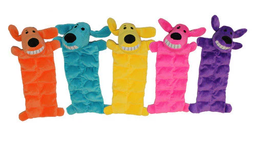 Multipet Loofa Squeaker Mat Dog Toy Assorted 12 in - Image 2