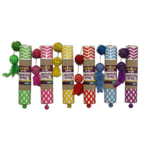 Multipet Cardboard Roller Catnip Toy Assorted 9.5 in - Image 2