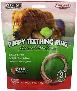 N-Bone Puppy Teething Ring Chicken Flavor 3 Pack {L+1x} 575016