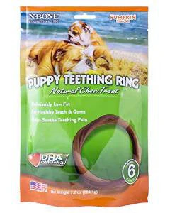 N-Bone Puppy Teething Ring Pumpkin Flavor 6 Pack {L+1x} 575020