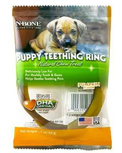 N-Bone Puppy Teething Ring Pumpkin Flavor Single 12 Count {L+1} 575018 - Image 2