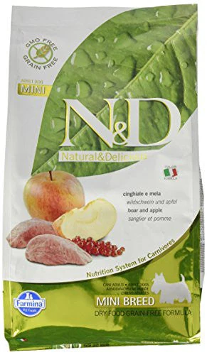 Farmina N&d Natural And Delicious Grain Free Mini Adult Wild Boar & Apple Dry Dog Food-5.5-lb-{L-x} - Image 2