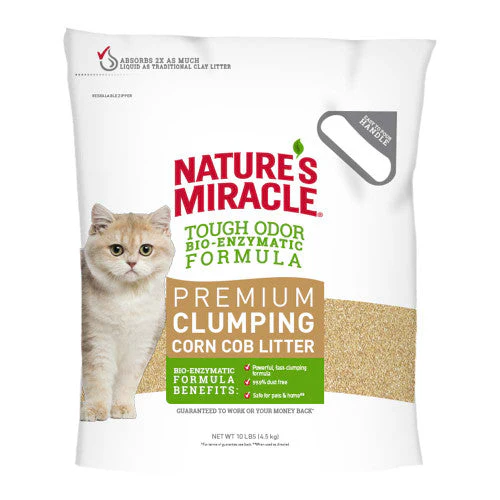 Nature's Miracle Premium Corn Cob Cat Litter 10 lb - Image 2