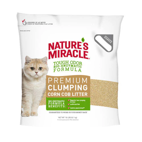 Nature's Miracle Premium Corn Cob Cat Litter 18 lb - Image 2