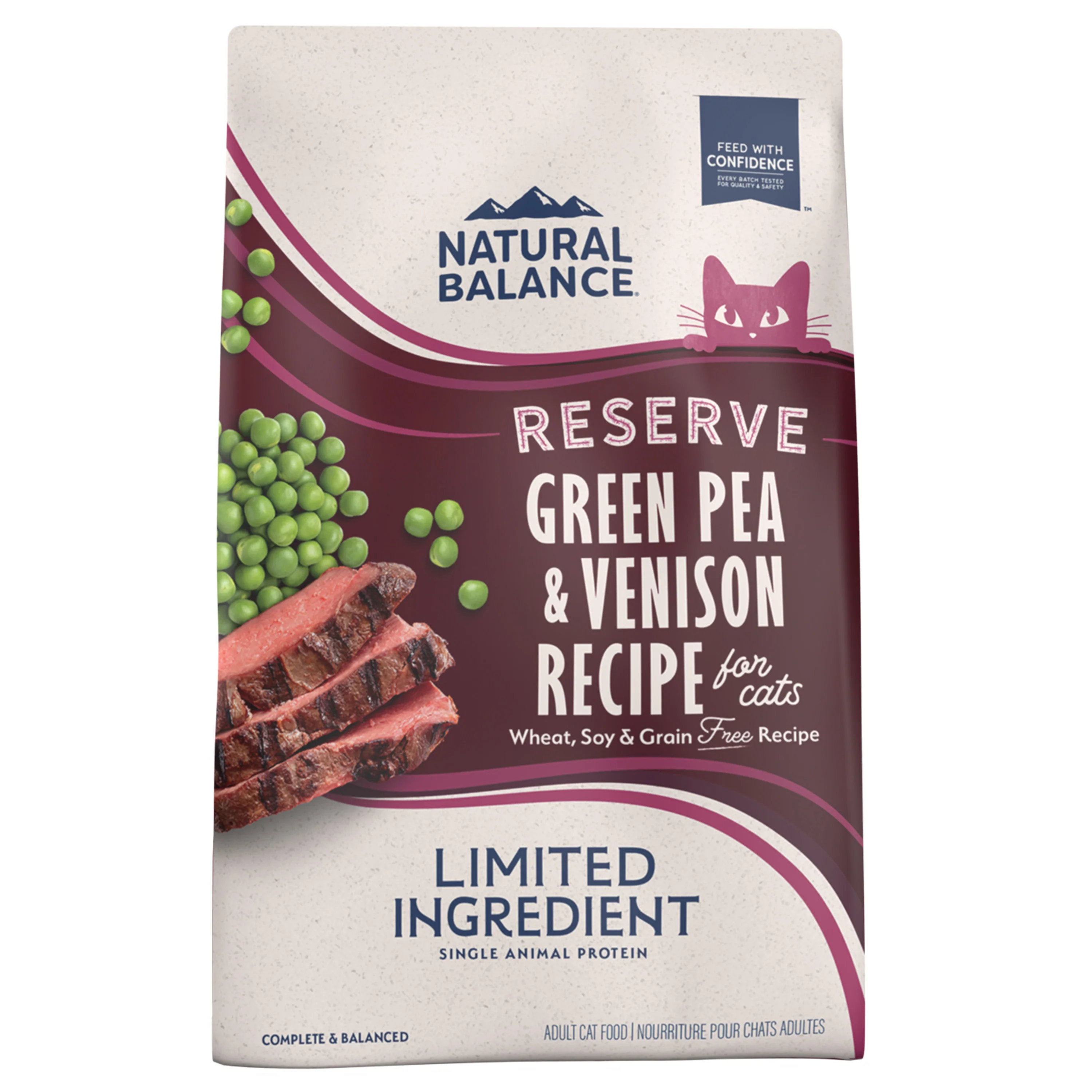 Natural Balance Pet Foods Limited Ingredient Reserve Grain Free Dry Cat Food Green Pea & Venison 8 lb