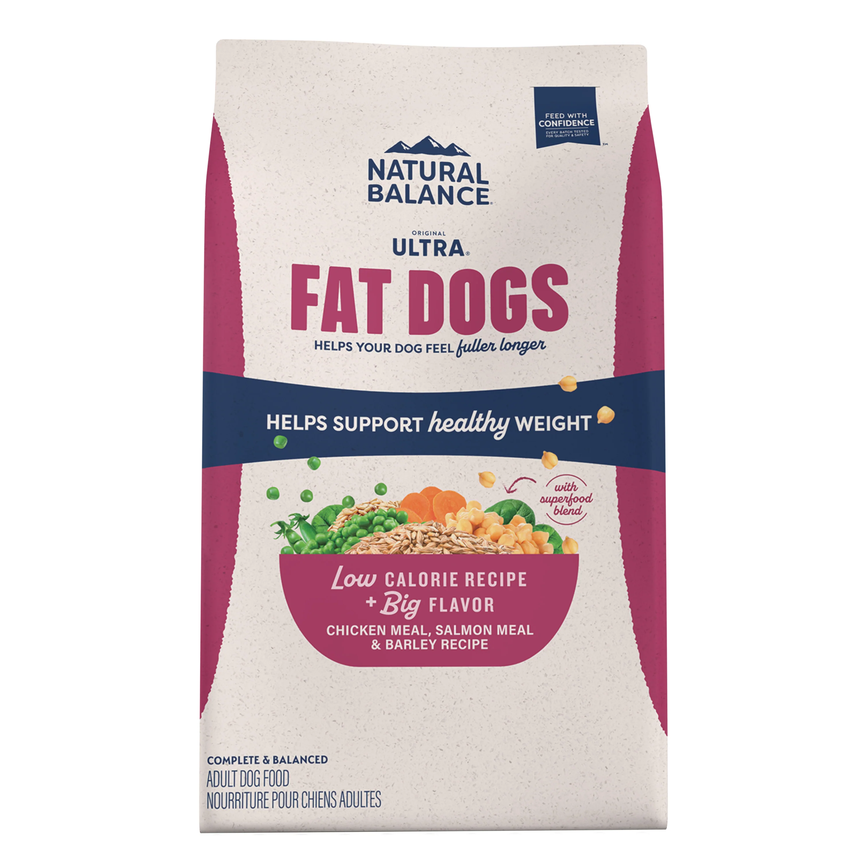 Natural Balance Pet Foods Original Ultra Fat Dogs Dry Dog Food Chicken Meal, Salmon Meal & Barley 11 lb