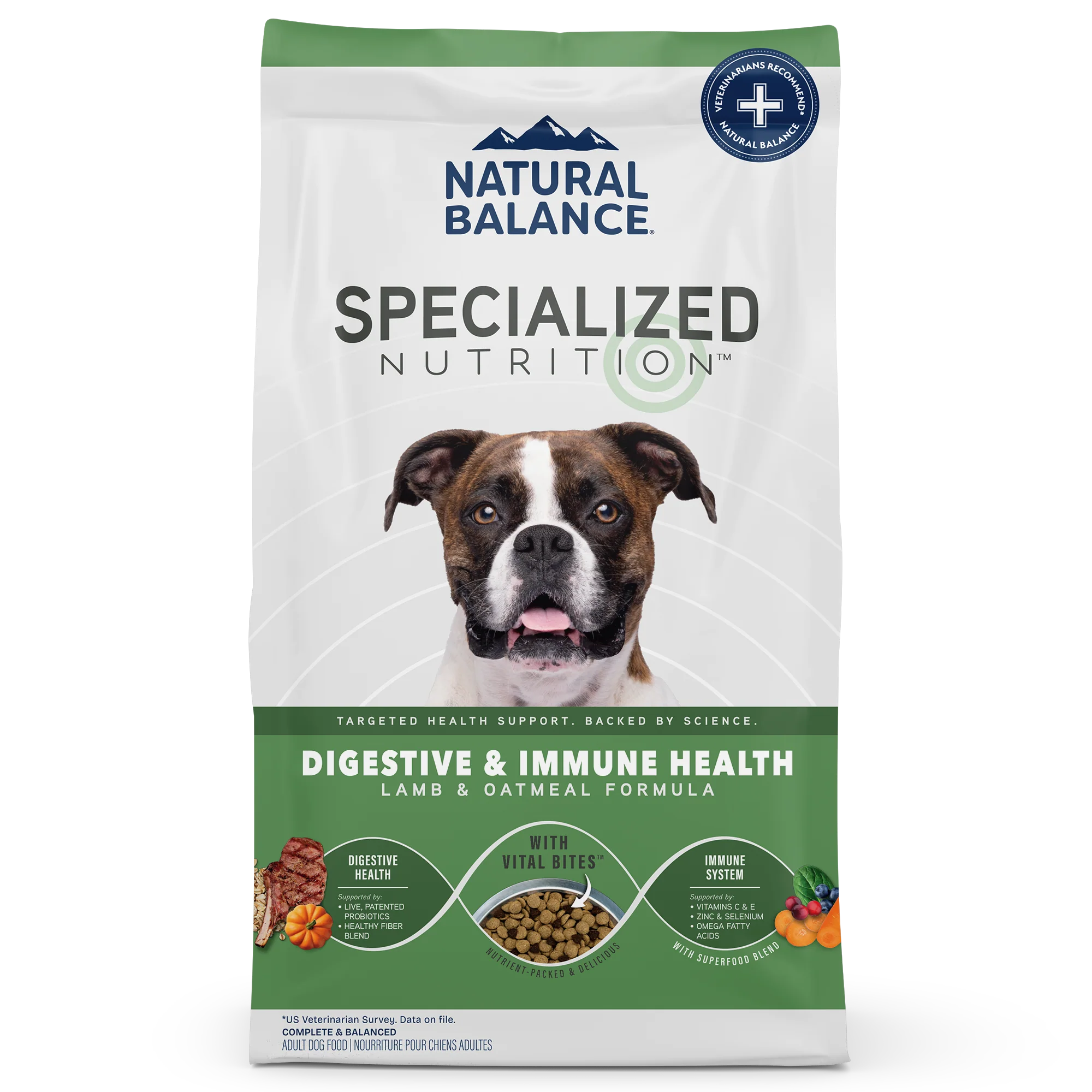 Natural Balance Pet Foods Specialized Digestive & Immune Dry Dog Food Lamb & Oatmeal 3.5 lb