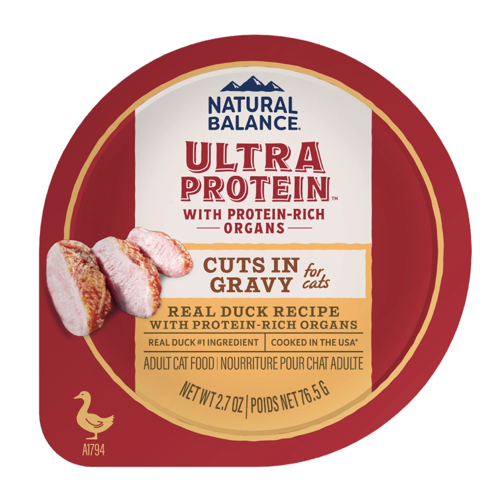 Natural Balance Pet Foods Ultra Protein Cuts in Gravy Wet Cat Food Duck 10ea/2.7 oz