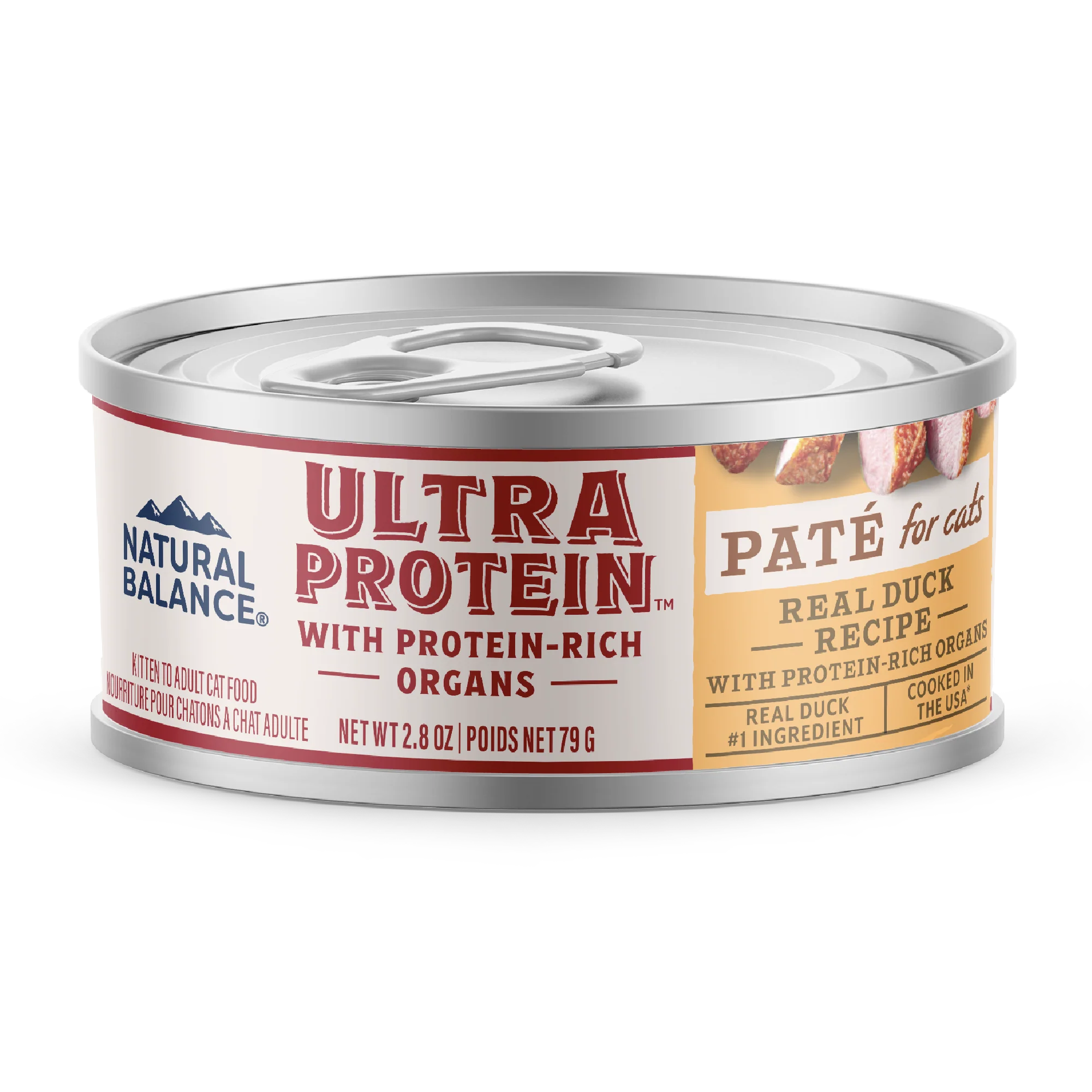 Natural Balance Pet Foods Ultra Protein Pate Canned Cat Food Duck 24ea/2.8 oz