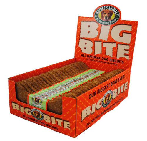 Natures Animals Big Bite All Natural Dog Biscuit Display Lamb & Rice 8 in 24 ct - Image 2