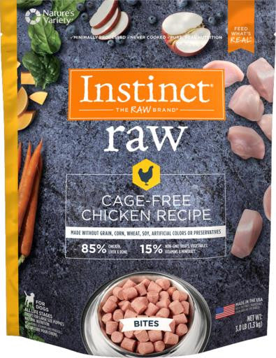 Nature's Variety Instinct 85/15 Raw Cage Free Chicken Recipe for Dogs Bites 3lb SD-5 {L-1}699902 - Image 2