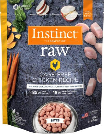 Nature's Variety Instinct 85/15 Raw Cage Free Chicken Recipe for Dogs Bites 6lb SD-5 {L-1}699903