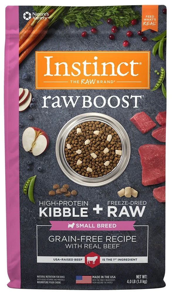 Nature's Variety Instinct Grain Free Raw Boost Small Breed Recipe With Real Beef Dry Dog Food-10-lb-{L+1}