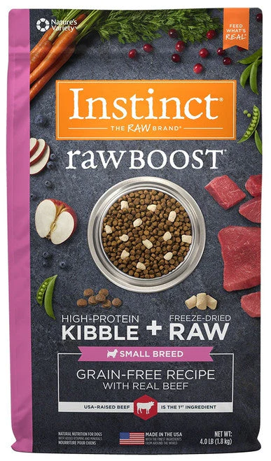Nature's Variety Instinct Grain Free Raw Boost Small Breed Recipe With Real Beef Dry Dog Food-10-lb-{L+1} - Image 2