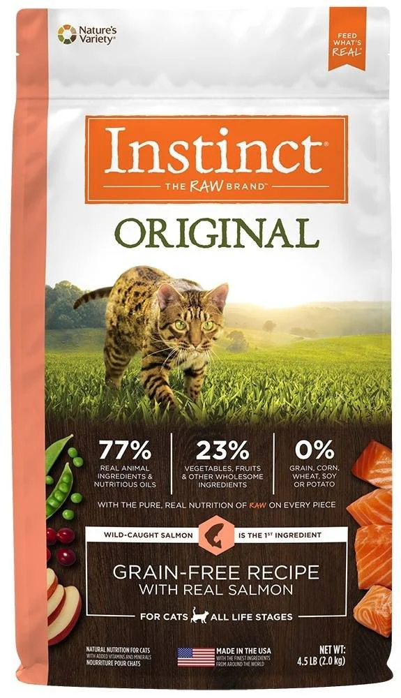 Nature's Variety Instinct Original Grain Free Recipe With Real Salmon Natural Dry Cat Food-10-lb-{L-1}