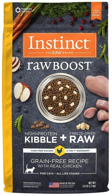 Nature's Variety Instinct Raw Boost Grain Free Recipe With Real Chicken Natural Dry Cat Food-4/ 5-lb-{L+1} - Image 2