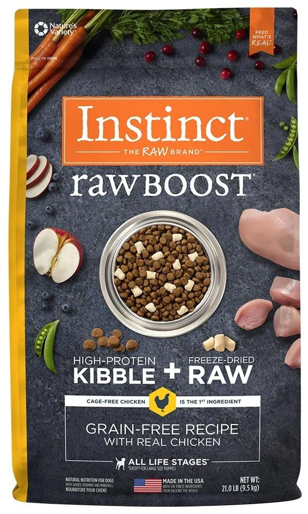 Nature's Variety Instinct Raw Boost Grain Free Recipe With Real Chicken Natural Dry Dog Food-10-lb-{L-1}