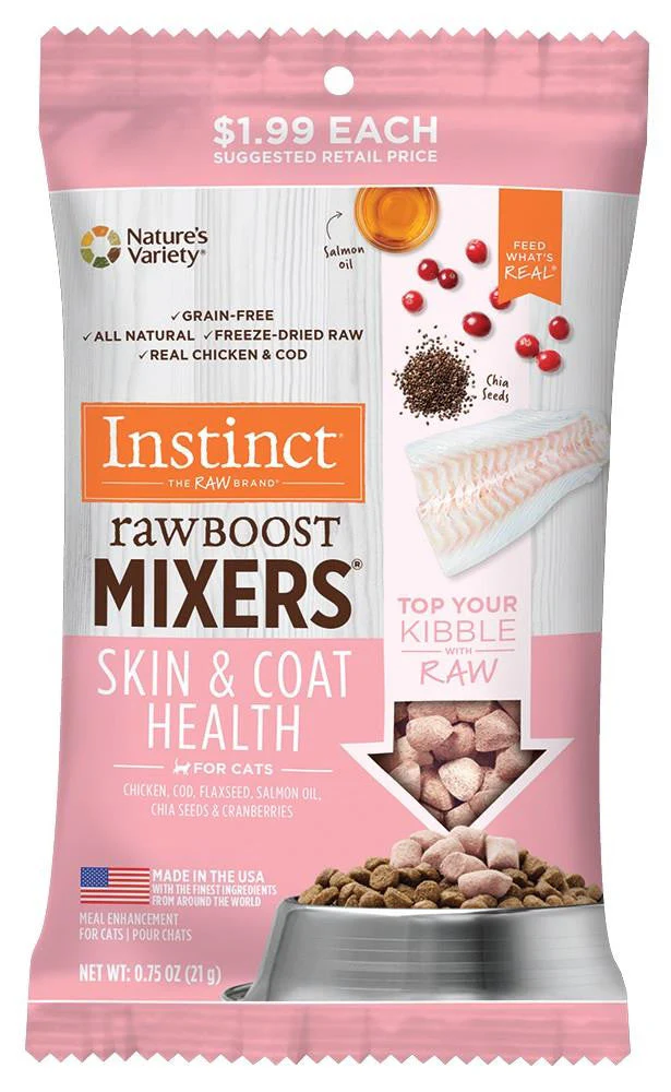 Nature's Variety Instinct Raw Boost Mixers -Skin & Coat Cat .75oz {L+1}699983