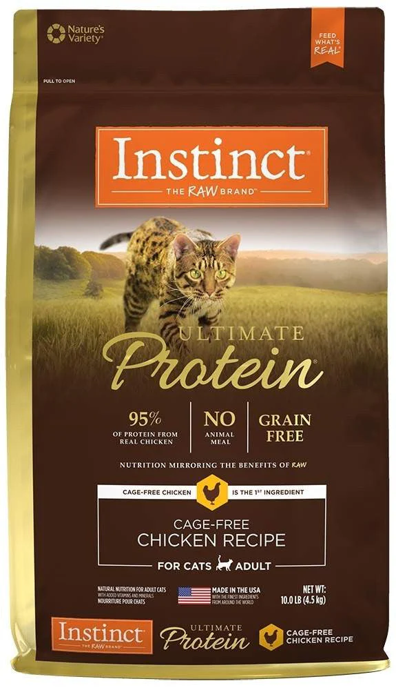Nature's Variety Instinct Ultimate Protein Adult Grain Free Cage Free Chicken Recipe Natural Dry Cat Food 4/ 4 lb-{L+1}