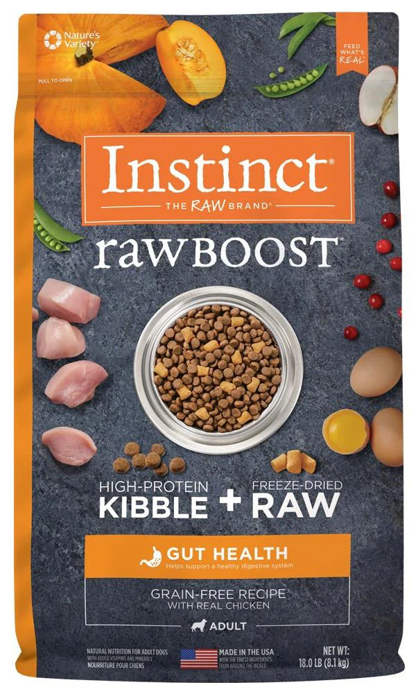 Nature's Variety Instinct Raw Boost Grain-Free Real Chicken for Gut Health 18lb {L-1}699976