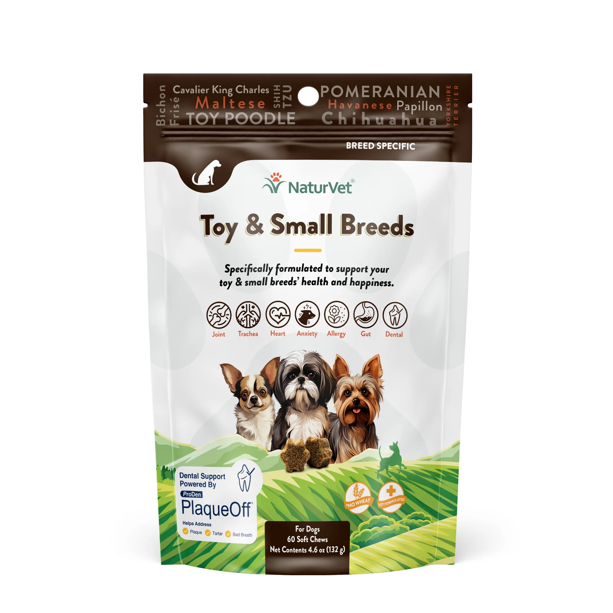 NaturVet Breed-Specific Toy/Small Breed Supplement Soft Chew 60 ct