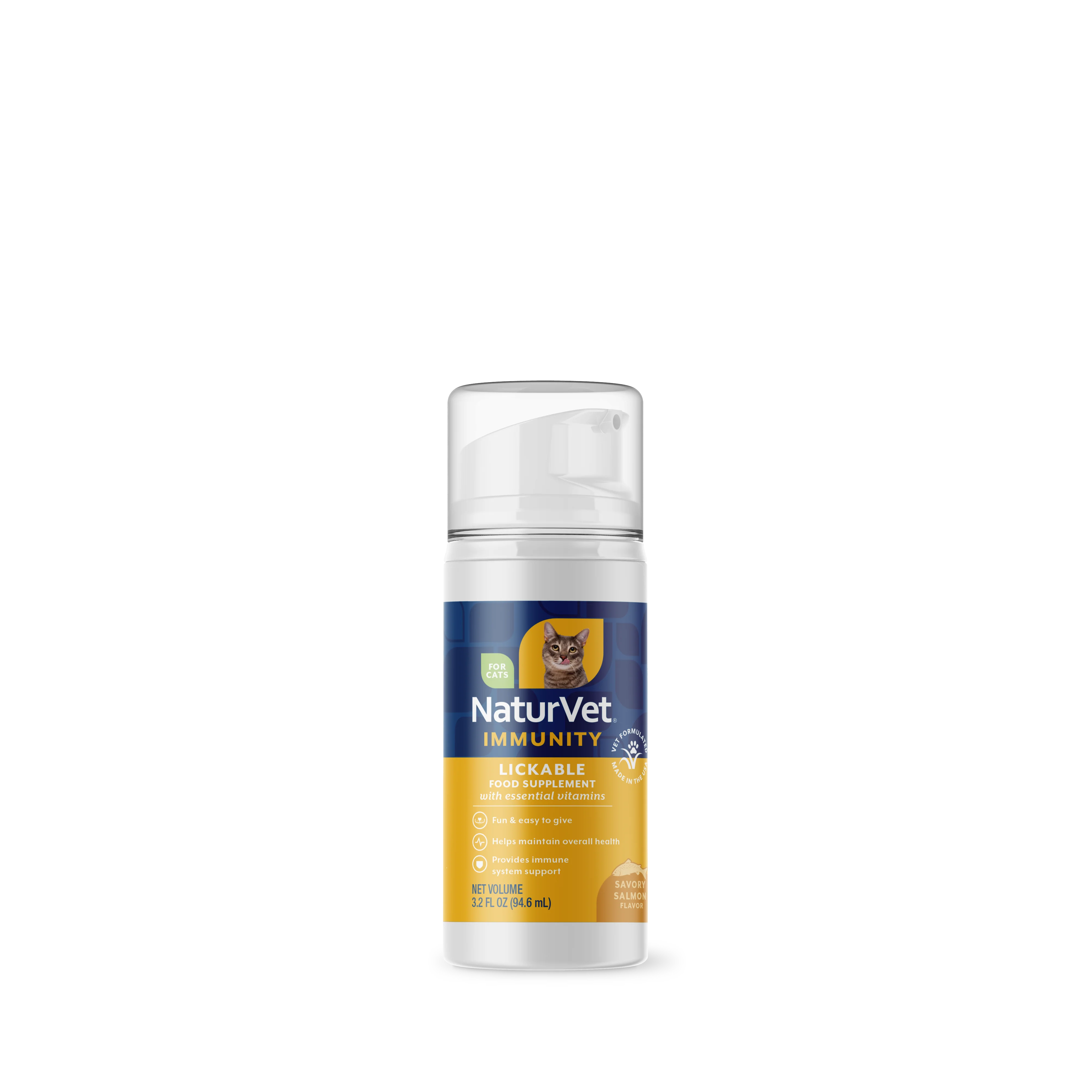 NaturVet Immunity Lickable Supplement w/ Essential Vitamins for Cats 3 oz