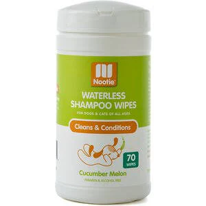 Nootie Cucumber Melon Waterless Shampoo Wipes For Dogs & Cats-70-ct-{L+x} - Image 2