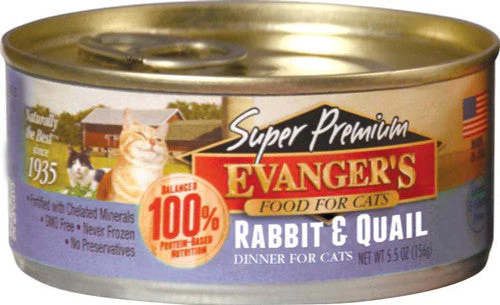 Evanger's Super Premium Wet Cat Food Rabbit & Quail 5.5oz 24pk - Image 2