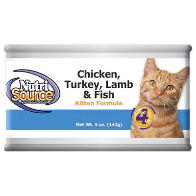 Nutrisource Chicken Turkey Lamb and Ocean Fish Cat and Kitten Food 5oz{L+x} - Image 2