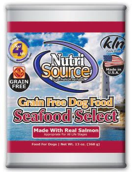 Nutri Source Grain Free Seafood Select Can Dog Food 12/13Z {L-1x} 131005 - Image 2