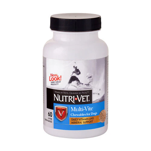 Nutri-Vet Multi-Vit Vitamins and Minerals Adult Dogs 60 Tablets - Image 2