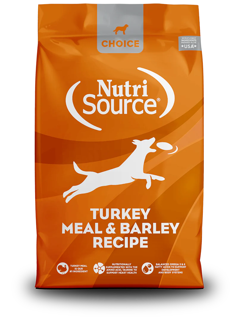 NutriSource Choice Dry Dog Food Turkey Meal & Barley 40 lb