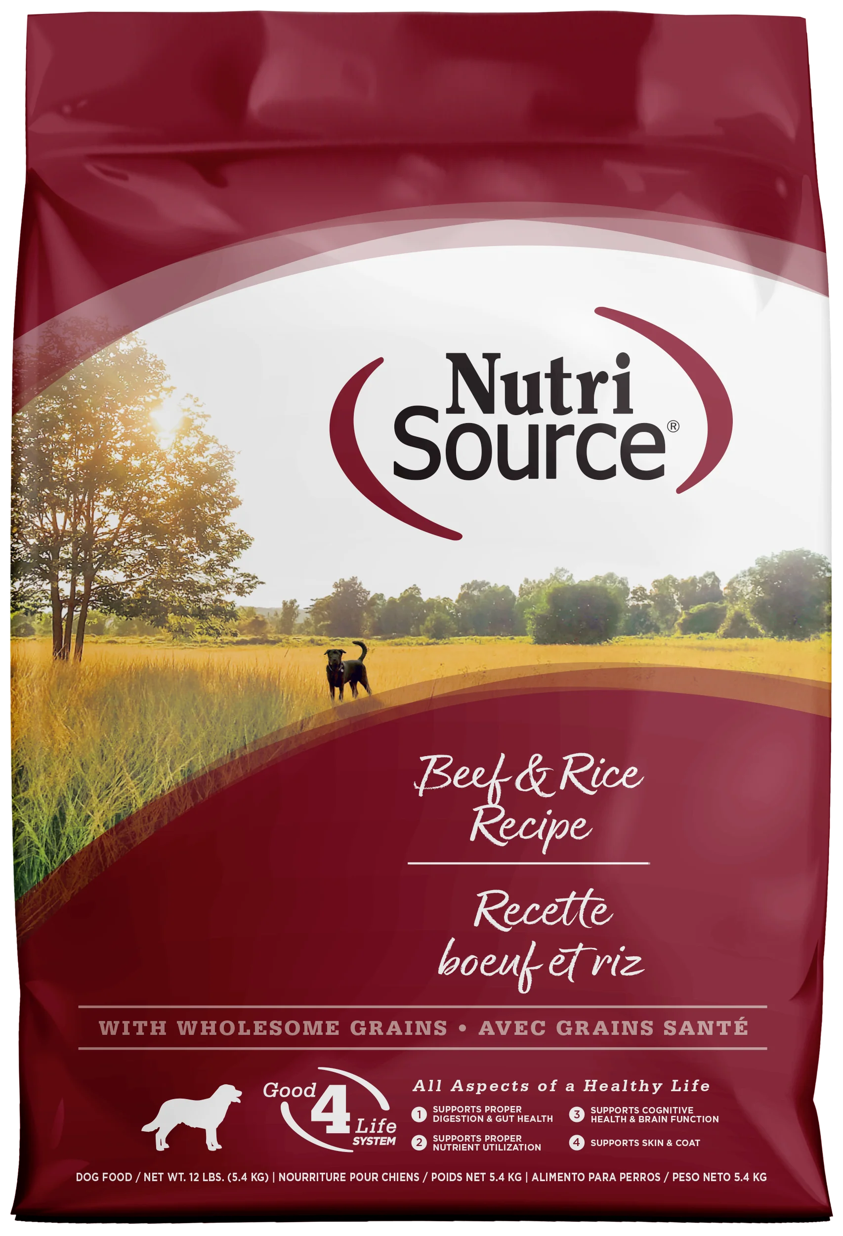 NutriSource Dry Dog Food Beef & Rice 12 lb