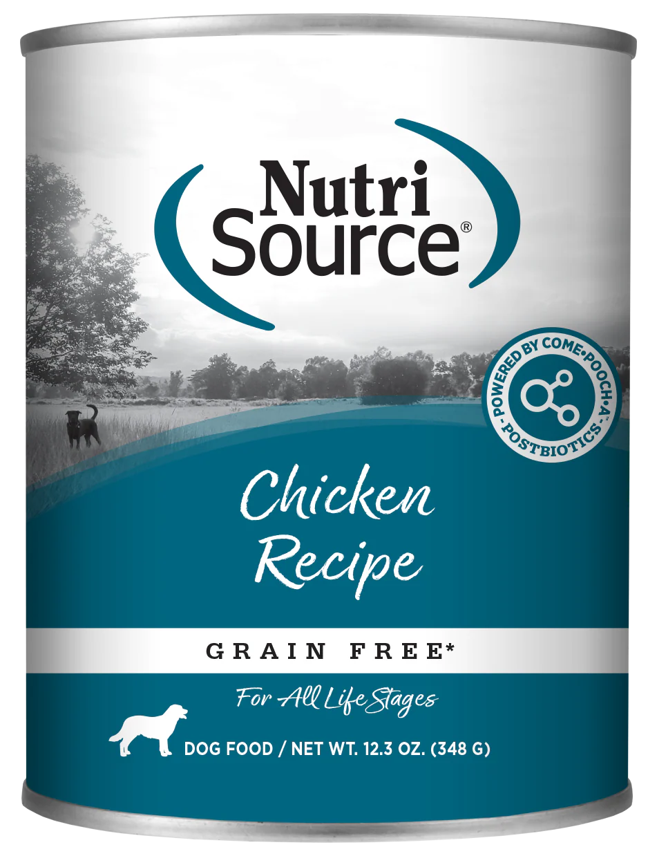 NutriSource Grain Free Canned Dog Food Chicken 12ea/12.3 oz