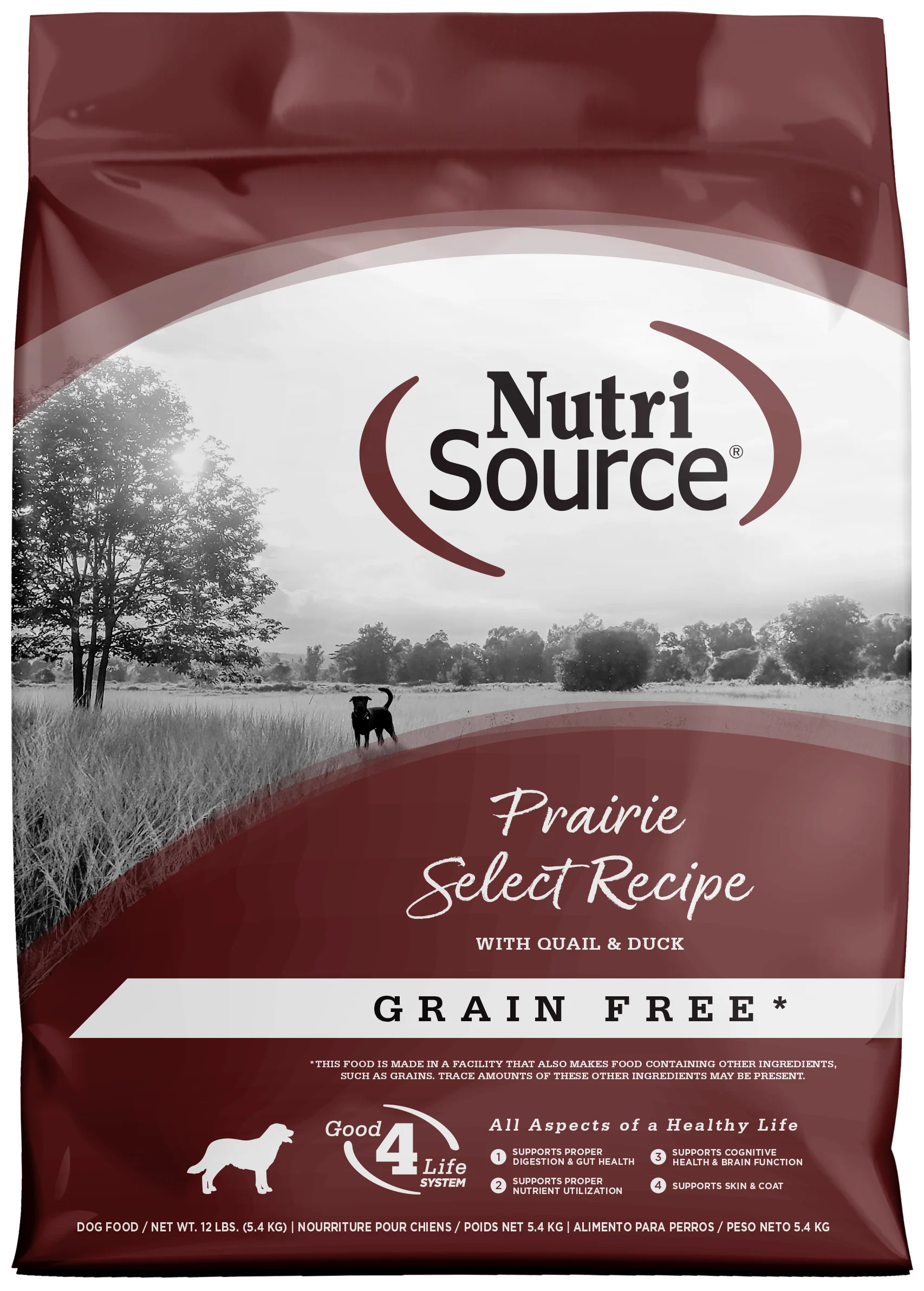 NutriSource Select Recipe Grain Free Dry Dog Food Prarie Select 12 lb