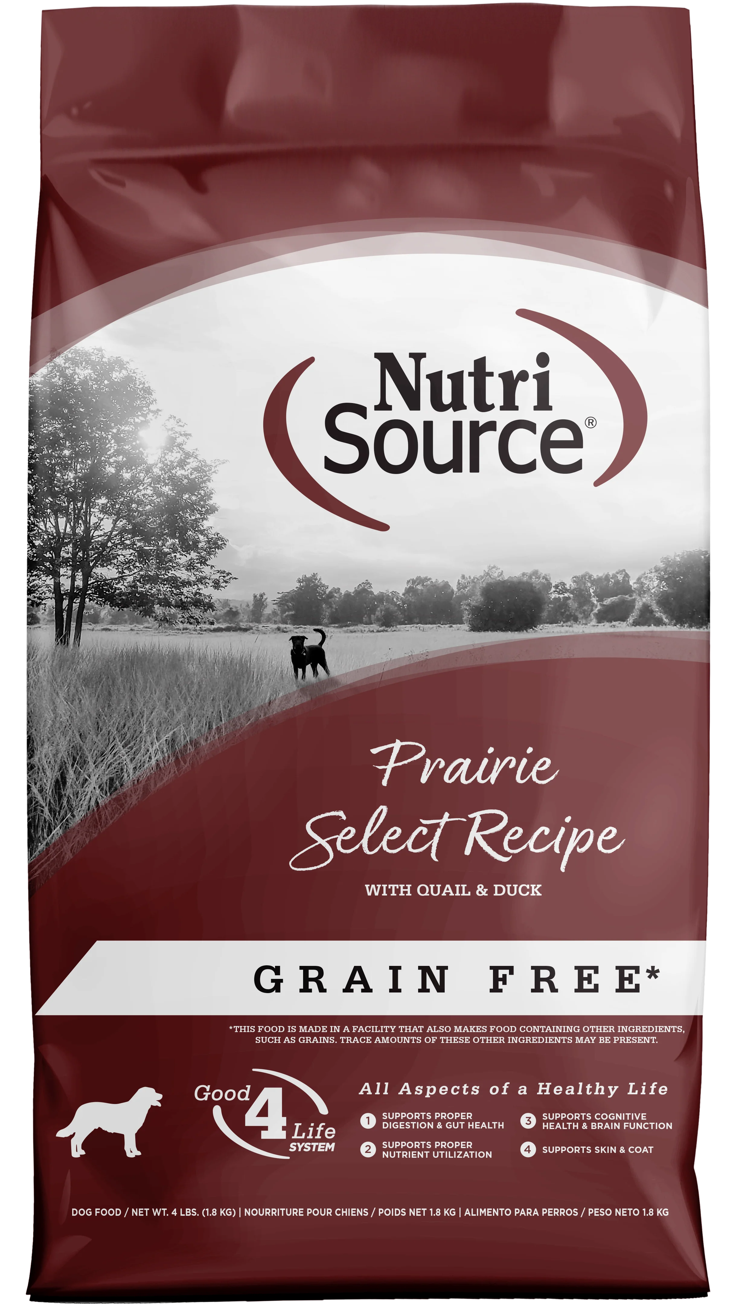NutriSource Select Recipe Grain Free Dry Dog Food Prarie Select 4 lb