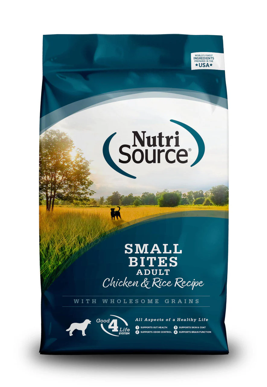 NutriSource Small Bites Adult Chicken and Rice Dog Food 4 lb