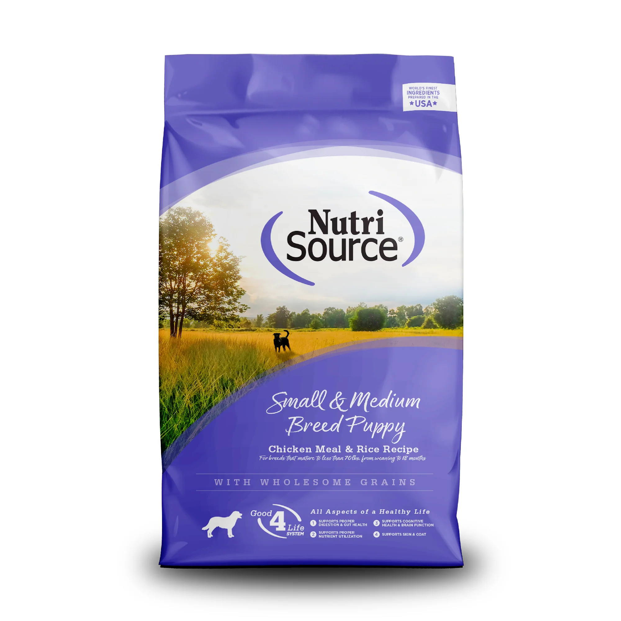 NutriSource Small & Medium Breed Puppy Dry Dog Food Chicken & Rice 26 lb