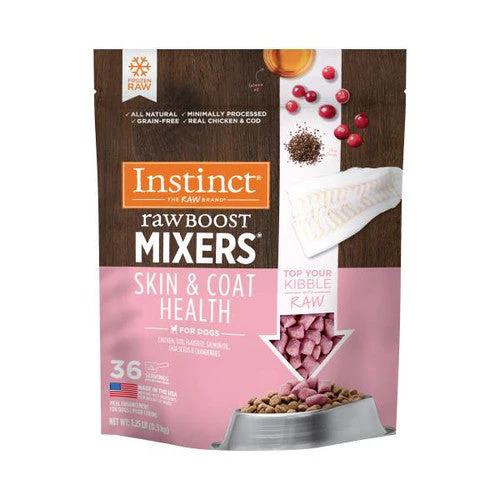 Instinct Frozen Raw Boost Mixers GF Skin & Coat Health Dog Food Topper 1.25 lb SD-5 - Image 2