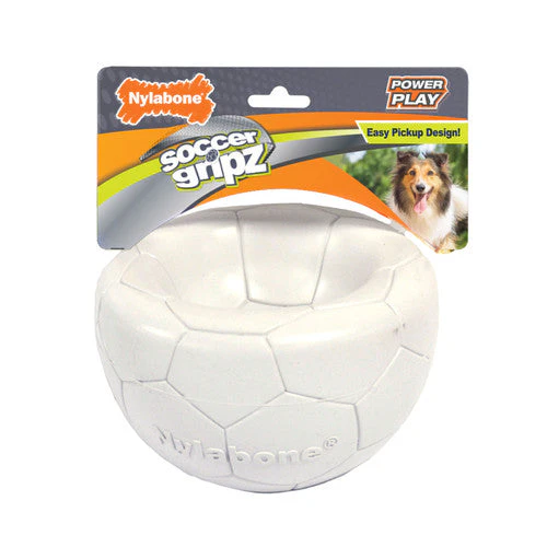 Nylabone Power Play Gripz Dog Soccer Ball Toy with Easy Pickup Design Medium (1 Count) - Image 2