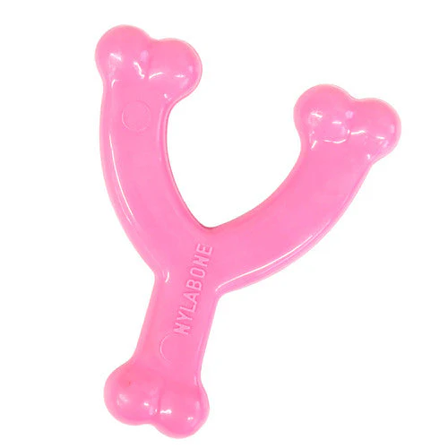 Nylabone Puppy Chew Toy Wishbone Chicken Pink X-Small/Petite (1 Count) - Image 2