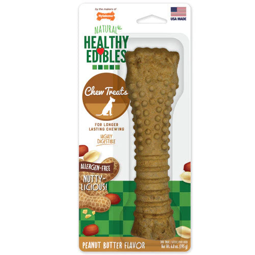 Nylabone Healthy Edibles All-Natural Long Lasting Peanut Butter Flavor Dog Chew Treats 1 Count X-Large/Souper - Image 2