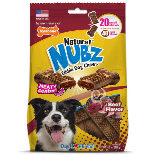 Nylabone Nubz Meaty Center Natural Long Lasting Edible Dog Chews 20 count Small - Up to 30 lbs. - Image 2