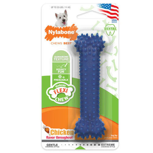 Nylabone Moderate Chew FlexiChew Dental Chew Toy Chicken Small/Regular (1 Count) - Image 2