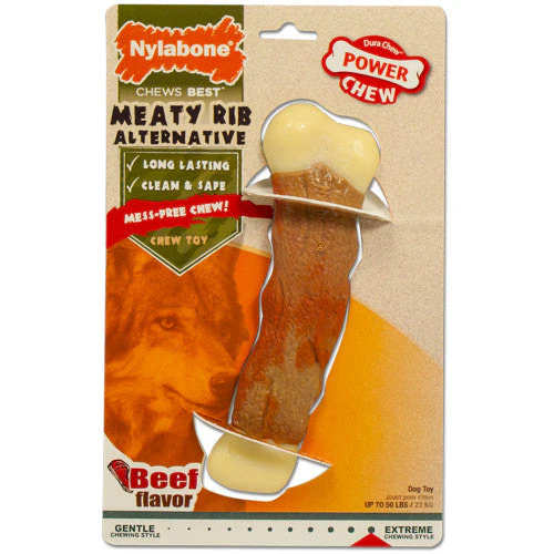 Nylabone Dura Chew Marrow Bone Alternative Dog Chew Toy Beef Large/Giant (1 Count) - Image 2