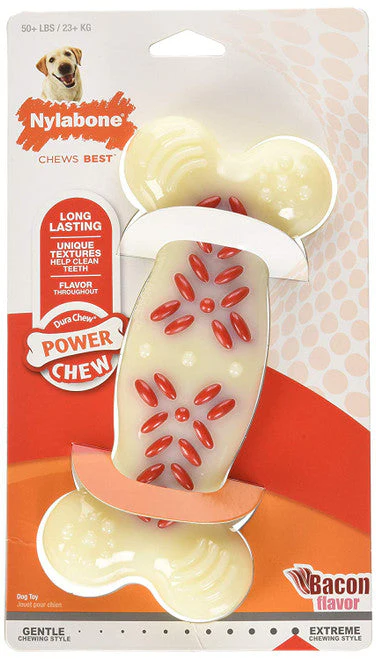 Nylabone Power Chew Action Ridges Chew Toy Bacon X-Large/Souper (1 Count) - Image 2