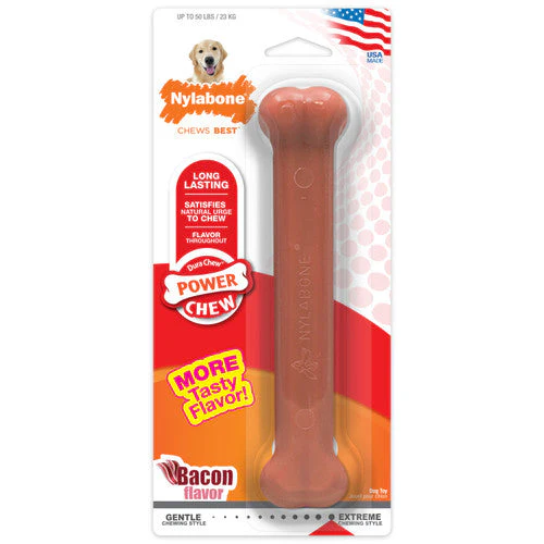 Nylabone Power Chew Durable Dog Toy Bacon Large/Giant (1 Count) - Image 2