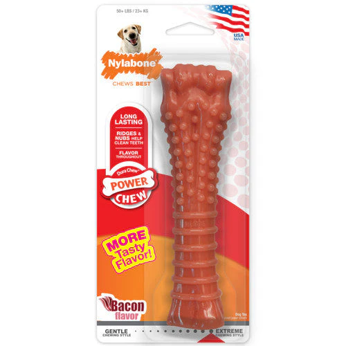 Nylabone Power Chew Durable Dog Toy Bacon X-Large/Souper (1 Count) - Image 2
